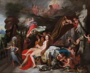 Ermes ordina a Calipso di liberare Odisseo, ca. 1670