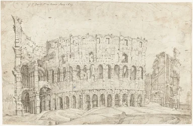 Esterno delle rovine del Colosseo, Roma
