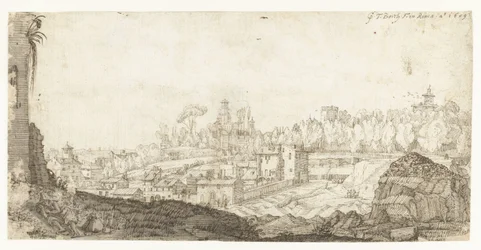 Veduta del Pincio da sud-est, Roma