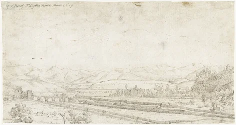 Paesaggio con il Ponte Milvio, fuori Roma