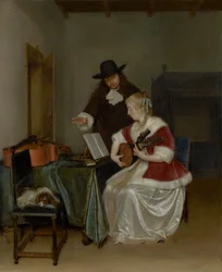 La lezione di musica, 1668 circa (olio su tela)