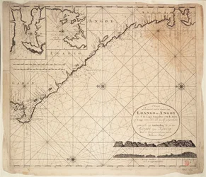 Carta del Golfo di Guinea, Africa, inizio XVIII secolo (incisione)
