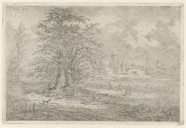 Pastore presso un campo di grano