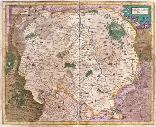 Regione bavarese e il fiume Danubio, Germania (incisione)