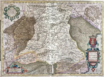 Castiglia con Madrid e Toledo, Spagna (incisione)