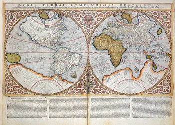 Mappa del mondo a doppio emisfero, 1587