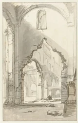 Interno della Nieuwe Kerk ad Amsterdam, dopo il grande incendio del 1645