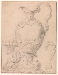 Progetto per un vaso, una saliera e un manico