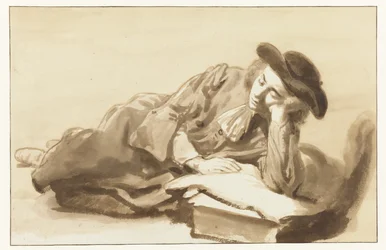 Giovane sdraiato
