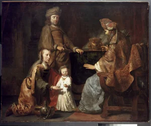 Il piccolo Samuele portato da Anna a Eli, XVII secolo