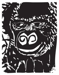 Gorilla pensieroso