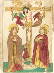 Cristo sulla croce con angeli