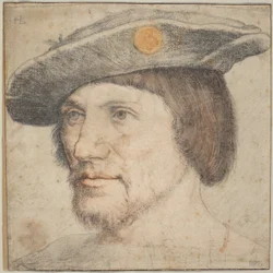 Ritratto di un uomo con cappello con medaglione