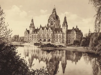 Nuovo municipio, Hannover (foto b/n)