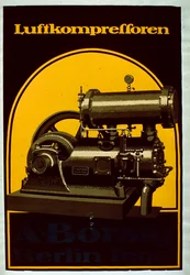 Poster per un compressore tedesco Luftkomprefforen