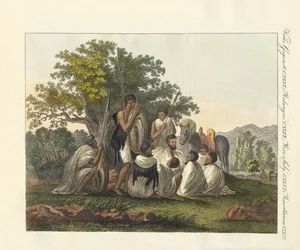 Abissini che riposano durante il loro viaggio