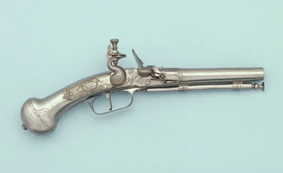 Pistola a pietra focaia tutta in acciaio, Jan Cloeter a Grevenbroich, c.1660