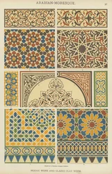 Arabo-moresco, lavori a mosaico e argilla smaltata