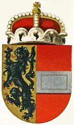 Stemma di Salisburgo, con un cappello da principe sullo scudo, c.1898