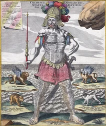 Colossale re a cavallo del suo impero, c.1750