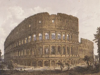 Colosseo, Roma (litografia a colori)