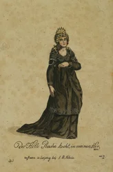 Bozzetto di costume per il ruolo della Regina della Notte nell