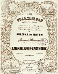 Copertina della partitura per Drei Volkslieder di Felix Mendelssohn