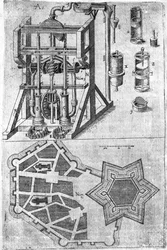Progetto di fortificazione da Harmonia in Fortalitiis Construendis, Defendensis & Oppugnandis di Wendelin Schildknecht, pg120, pubblicato 1652