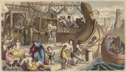 Sbarco di animali da utilizzare nei giochi romani