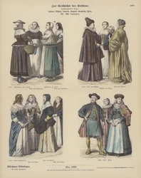 Costumi olandesi, boemi, spagnoli, inglesi, francesi e polacchi