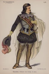 Hannibal, Barone von Dohna, da Il Generalfeldoberst di Ernst von Wildenbruch (litografia a colori)