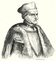 Johann Geiler von Kaisersberg, sacerdote e teologo svizzero (incisione)