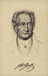 Johann Wolfgang von Goethe (1749-1832), poeta, romanziere e drammaturgo tedesco (litografia)