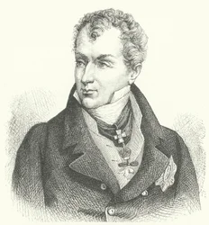 Klemens von Metternich, principe di Metternich-Winneburg, diplomatico e statista tedesco (incisione)