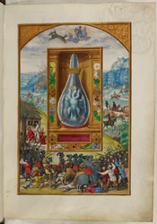 Ms Harley 3469, f.25 Uccello a tre teste in una fiasca, il Quarto Trattato, da 