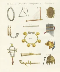 Strumenti musicali degli antichi -- fischietti, sonagli e cembali