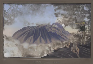 Il lato nord del Merapi visto dal versante meridionale del Merbabu, pl.X da Topographischer und Naturwissenschaftlicher Atlas zur Reise durch Java, di Dr. Fr. Junghuhn, Magdeburgo, 1845