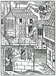Di vantarsi o avere fiducia nella fortuna, illustrazione dalla traduzione inglese di Alexander Barclay di 