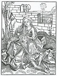 Dei folli che non possono mantenere segreto il proprio consiglio, illustrazione dalla traduzione inglese di Alexander Barclay di 