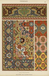 Persiano, Tessitura e Illuminazione (litografia a colori)