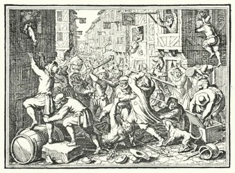 Saccheggio del Judengasse, il ghetto ebraico di Francoforte, nella rivolta di Fettmilch, 1614