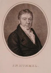 Ritratto di Johann Nepomuk Hummel inciso da F. Fleischmann
