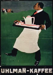 Poster pubblicitario del "Caffè Uhlman" (litografia a colori)