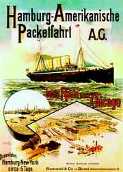 Poster pubblicitario della Hamburg American Line, 1893