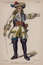 Principe Friedrich di Homburg, da Il Principe di Homburg di Heinrich von Kleist (litografia a colori)