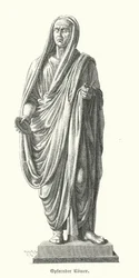Sacerdote romano responsabile dei sacrifici (incisione)