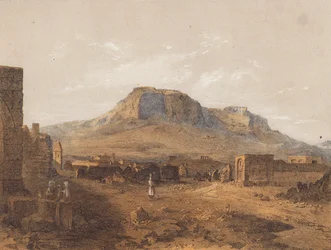 Rovine di Corinto, Grecia (litografia a colori)