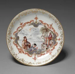 Piattino, manifattura Meissen Porcelain Factory, Germania, c.1723
