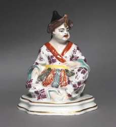 Figura cinese seduta, fabbricata dalla Meissen Porcelain Factory, c.1730