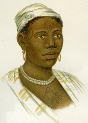 Donna africana tatuata, 1894